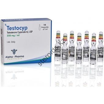 TestoCyp (Тестостерон ципионат) Alpha Pharma 10 ампул по 1мл (1амп 250 мг) - Тараз